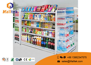 Adjustable Color Supermarket Gondola Shelving Strong Construction Capacity