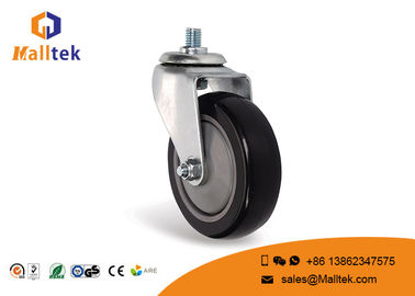 PU TPR Supermarket Shopping Trolley Cart Elevator Caster 4 Inch Or 5 Inch Wheel