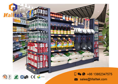 Adjustable Layer Retail Gondola Shelving Gondola Display Rack Customized Size