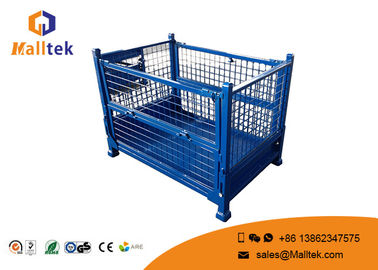 Galvanized Metal Stackable Pallet Cages Durable Rigid Wire Mesh Box Pallet