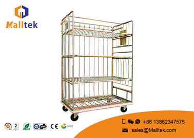 Mesh Lock Wheeling Logistics Trolley Material Movement Heavy Duty Goods Trolley