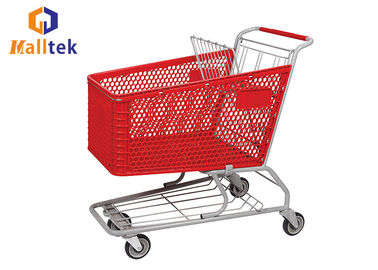 American Market 180L Durable Plastic Shopping Trolley Logo Print On Handle