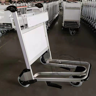 3 Wheels 250KG Airport Luggage Trolley Aluminum Alloy With Automatic Brake