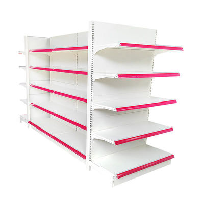 Supermarket Double Side Store Iron Gondola Shelving Rack
