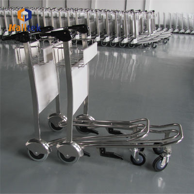 Stainless Steel Airport Trolley With Four Wheels