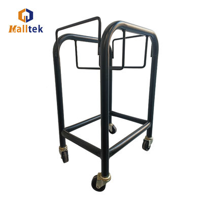 Black Or Silver Shopping Basket Holder With Four-wheel 2" Caster