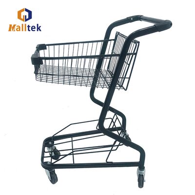 Pink Colour Metal Supermarket Shopping Basket Trolley For Retail Grocery Store