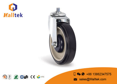 PU TPR Supermarket Shopping Trolley Cart Elevator Caster 4 Inch Or 5 Inch Wheel