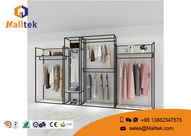 Floor Standing Garment Display Racks Durable Steel Garment Hanging Rack