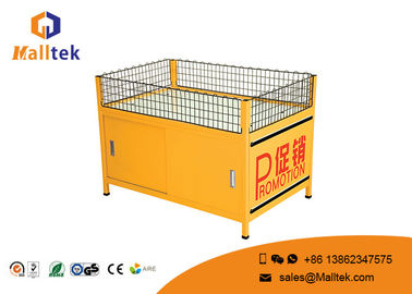 Portable Free Standing Shop Fittings Plastic Promotion Counter For Supermarket