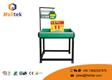 Retail Store Supermarket Vegetable Display Rack Single Layer With SS Tube Frame