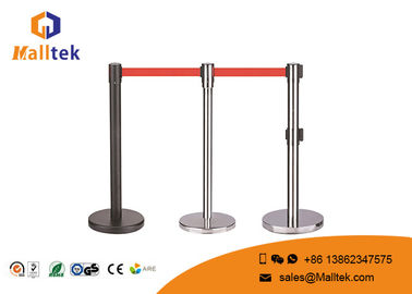 Stainless Steel Retail Shop Fittings Retractable Belt Crowd Control Queue Stand Barrier