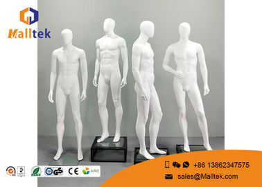 Abstract Retail Shop Fittings Polished White Long Limbs Fiberglass Male Model