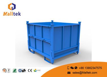 Transportation Stackable Metal Pallets Steel Pallet Bins Optional Color
