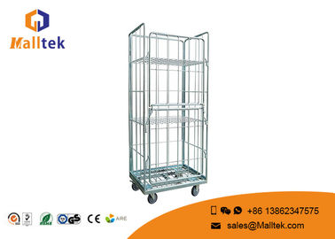 Square Storage Material Handling Trolley Wire Mesh Aluminium Alloy