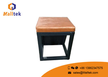 Metal Square Mirrored Shoe Bench Retail Shop Fittings For Shoe Store And Sports Brand Store