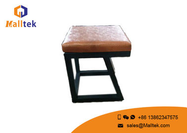 Metal Square Mirrored Shoe Bench Retail Shop Fittings For Shoe Store And Sports Brand Store