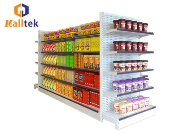 Customized Heavy Duty Supermarket Gondola Shelving Double Sides Display
