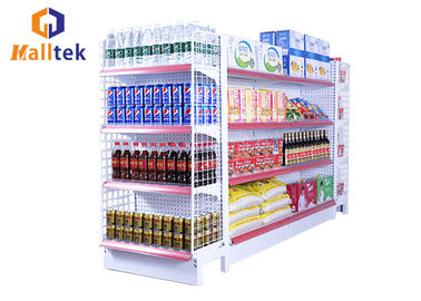 Customized Heavy Duty Supermarket Gondola Shelving Double Sides Display