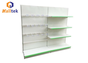 Metal Multi Tier Heavy Duty Grocery Store Shelves Advertising For Hypermarket