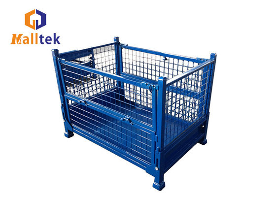 Collapsible Stainless Steel Wire Mesh Pallet Cages For Supermarket