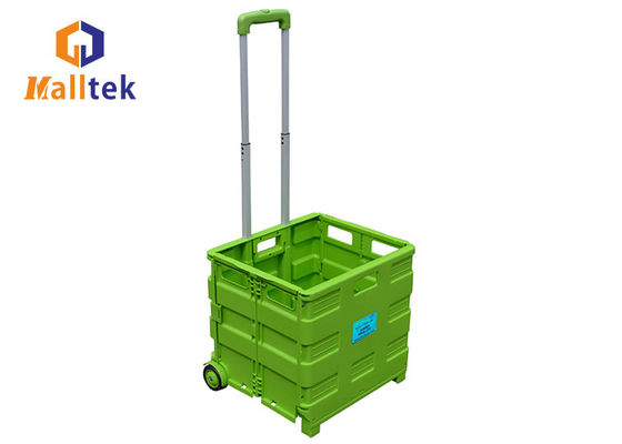 55 Pounds Load Foldable PP Rolling Storage Basket for Supermarket