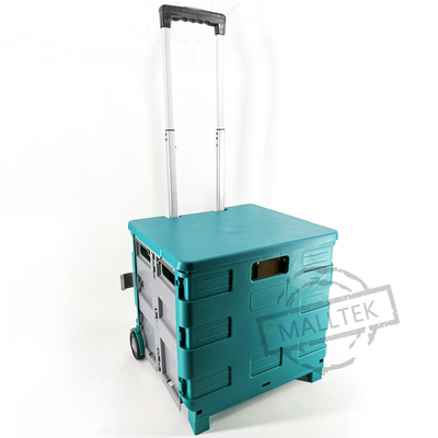 Hand Carts Foldable Supermarket Trolley With Plastic PVC Wheel