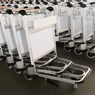3 Wheels 250KG Airport Luggage Trolley Aluminum Alloy With Automatic Brake