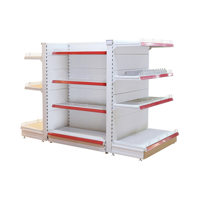 Customized Metal Multi Tier Heavy Duty Grocery Store Shelves Advertising For Supermarket