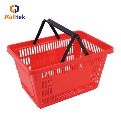डबल हैंड्स कस्टमाइज़ करने योग्य रंग शॉपिंग बास्केट फॉर स्पेरमार्केट