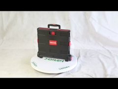 प्लास्टिक पीवीसी पहिया के साथ हाथ फोल्ड करने योग्य सुपरमार्केट ट्रॉली